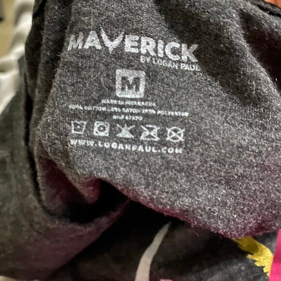 Maverick by Logan Paul Charcoal grey silver gold tee mens size medium - Picture 6 of 6